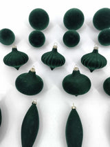 Christmas Ornament - Velvet Balls Trimming Pack of 27 (Green)