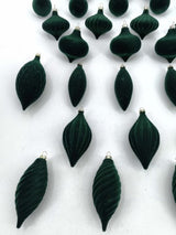 Christmas Ornament - Velvet Balls Trimming Pack of 27 (Green)