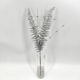 Artificial Glitter Fern Spray (Silver)