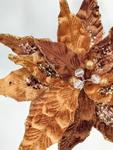 Artificial Poinsettia Flower - Large (Copper)