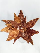 Artificial Poinsettia Flower - Large (Copper)