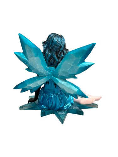 Ornament - Blue Crystal Heart Fairy (10 x 10 x 8.5cm)