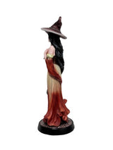 Ornament - Red Witch With Owl Holding Key (8 x 8 x 22cm)