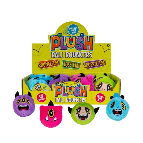 Plush Bouncing Ball - Monster (Set of 12 Assorted)