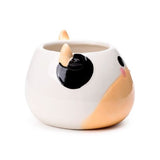 Ceramic Shaped Mug - Black and White Cow Head  (450ml)