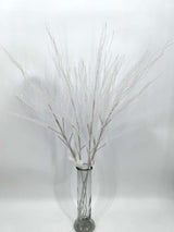 Artificial Twig Willow Spray (White Glitter)