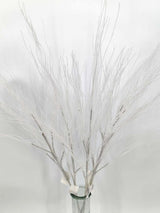 Artificial Twig Willow Spray (White Glitter)