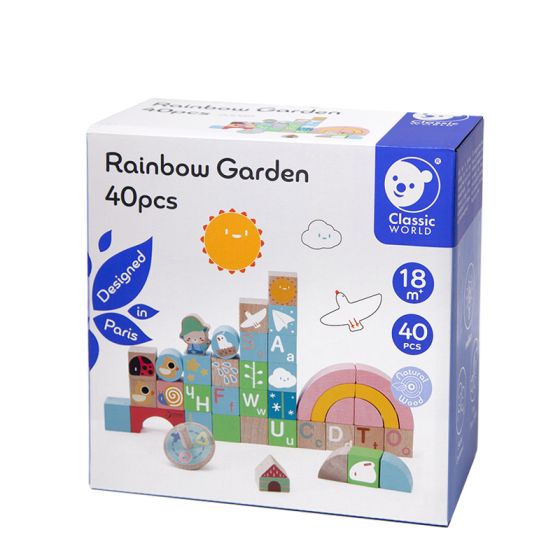 Rainbow Garden Blocks - 40pcs - Classic World