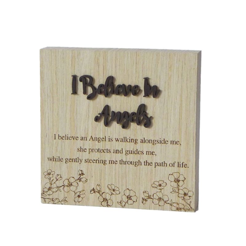 Angels Wishes Wooden Plaque