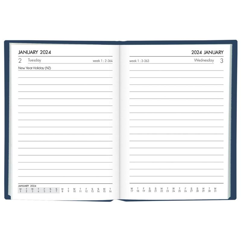 Collins Diary A71P Navy Even Year