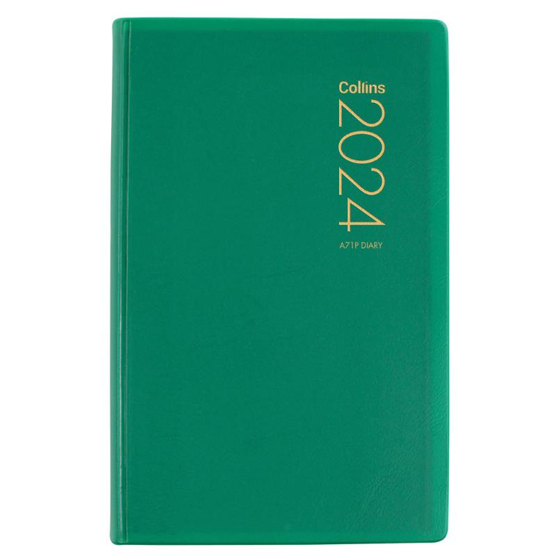 Collins Diary A71P Green Even Year