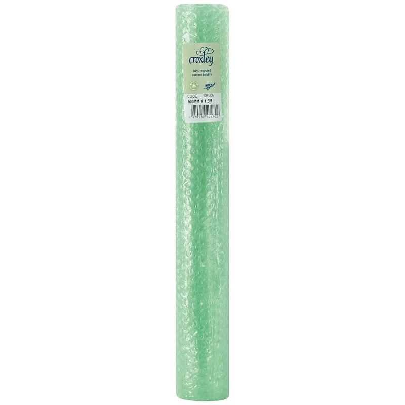 Croxley Bubblewrap 500mmx1.5m in white, durable plastic for effective cushioning and protection of fragile items during shipping.