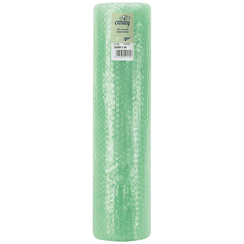 Croxley Bubblewrap roll, 500mm x 5m, providing cushioning protection for fragile items with air-filled bubbles.