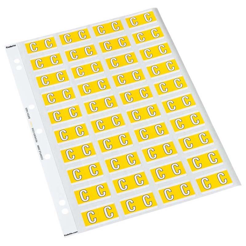 Codafile Label Alpha C 25mm Pack 5 Sheets