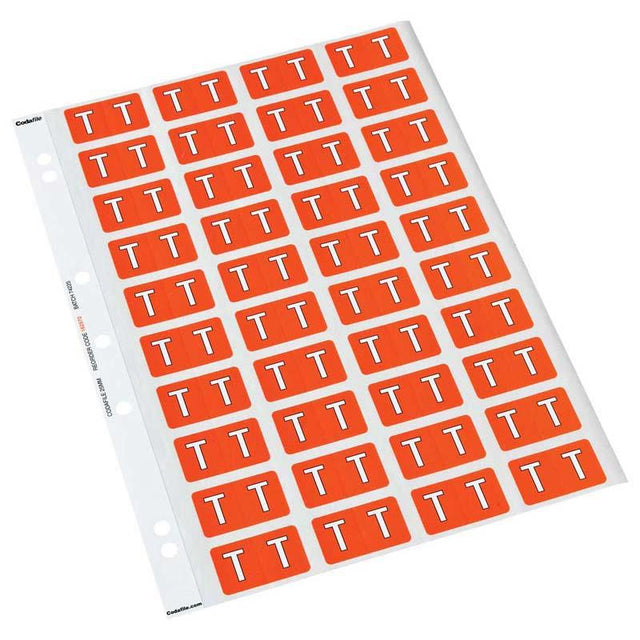 Vibrant orange paper labels, 25mm x 42mm, for organizing files, color coding, and enhancing productivity in any workspace.