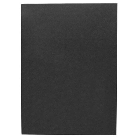 Matte black double pocket presentation folders, 240gsm cardboard, ideal for organized document display and business card insertion.