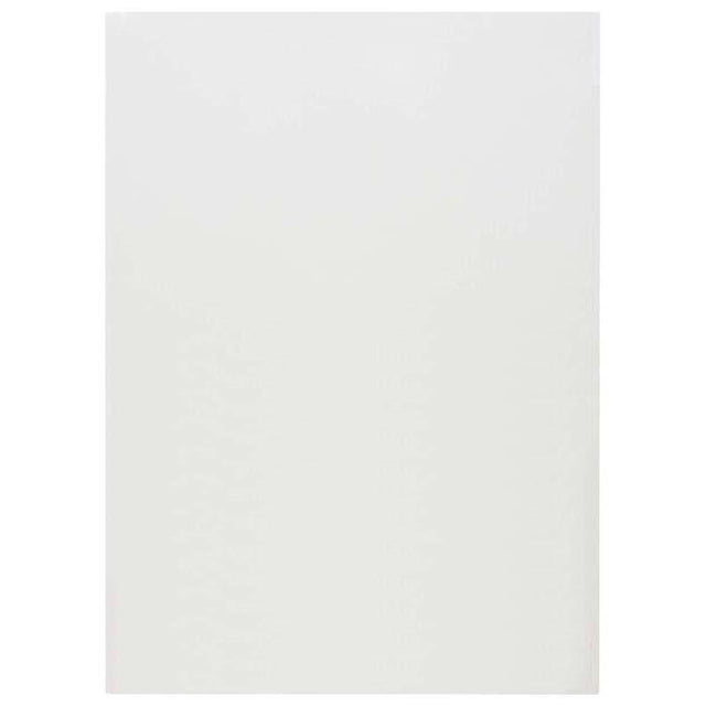 Gloss white presentation folders with double pockets and card slits, ideal for organizing documents at corporate events.