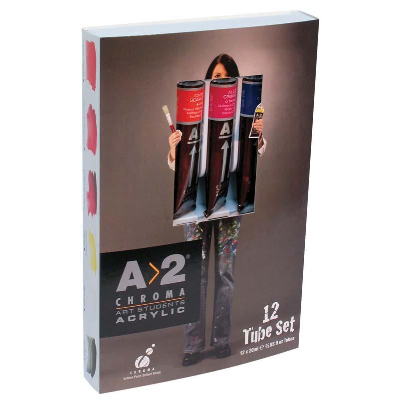 A2 Lightfast Heavybody Acrylic 12 X 20ml Tube Set