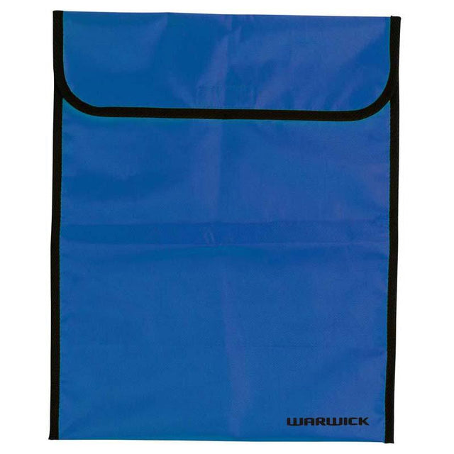 Blue Warwick Homework Bag with Velcro closure, large size for textbooks, durable design, ideal for students' school essentials.