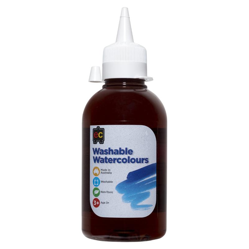 EC Paint Washable Watercolours 250ml Brown