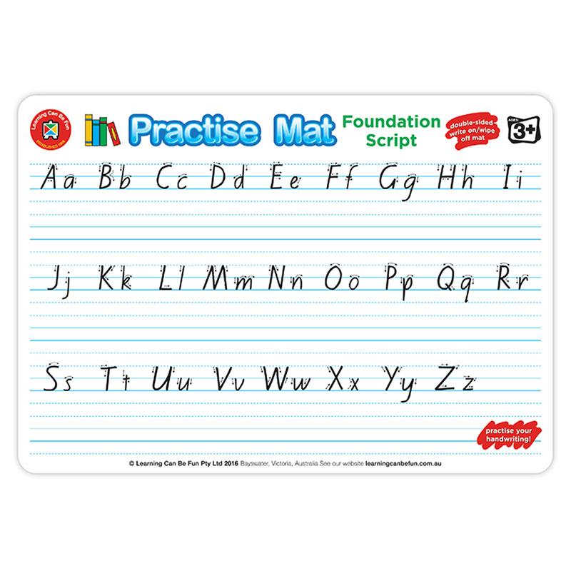 Colorful LCBF Practise Mats for kids to enhance literacy and numeracy skills, reusable with dry erase pens, suitable for ages 3+.