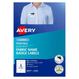 Avery Label Fabric Badge L7418 86.5 x 55.5mm 8up 15 Sheets