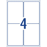 Avery Weather Resistant Removable Label L4774 Laser 99.1x139mm White 4up 20 Sheets