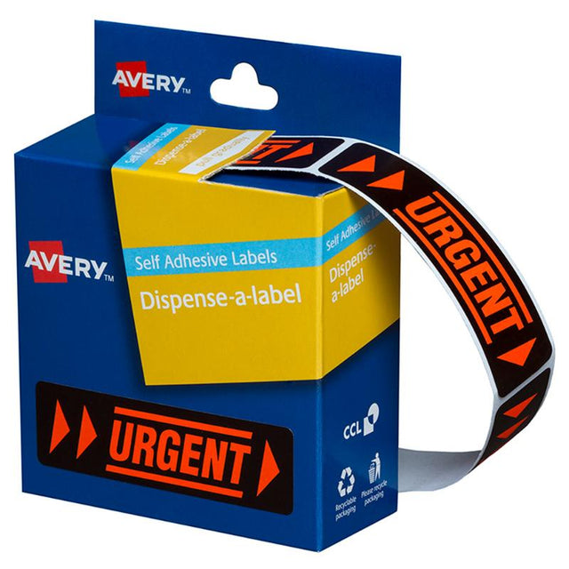 Bright fluoro labels in a 125-pack from Avery, ideal for urgent labeling tasks, featuring removable adhesive for easy repositioning.