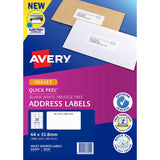 Avery Label J8159-50 Inkjet 24up 50 Sheets 64x33mm