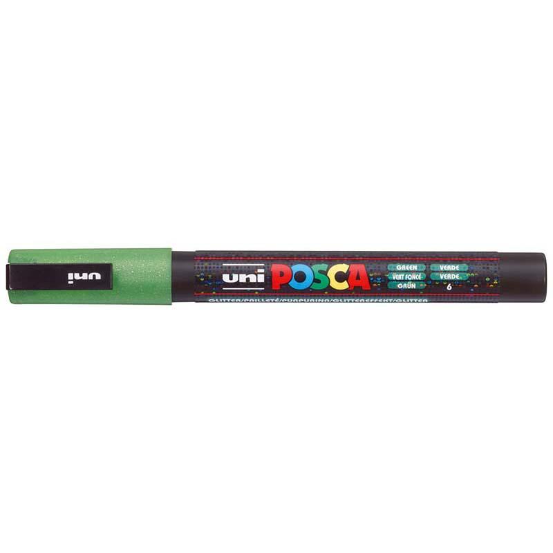 Uni Posca Marker 0.9-1.3mm Fine Glitter Green PC-3M