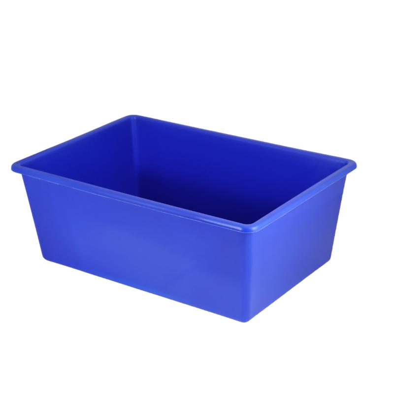 Large blue Taurus Tray Tote, measuring 398x274x150mm, perfect for organizing storage with sturdy polypropylene.