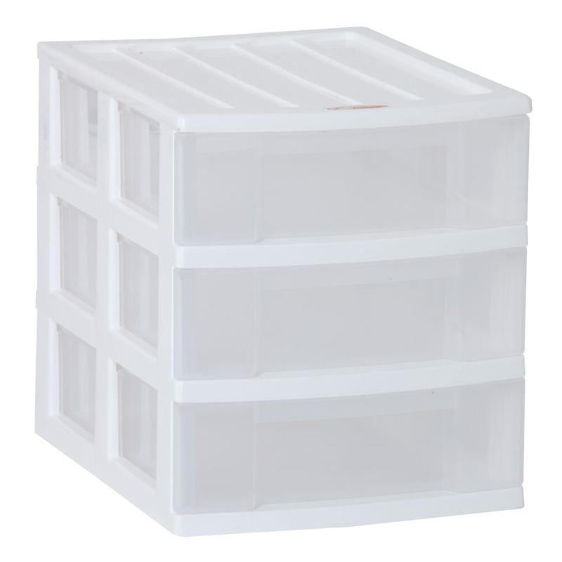 Taurus Desk Organiser 3 Drawer A4 White