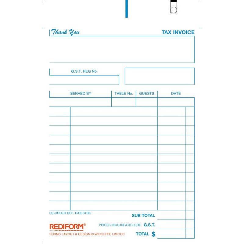 Rediform Restaurant Duplicate Book with 50 leaves, designed for efficient order management and clear duplicate receipts.