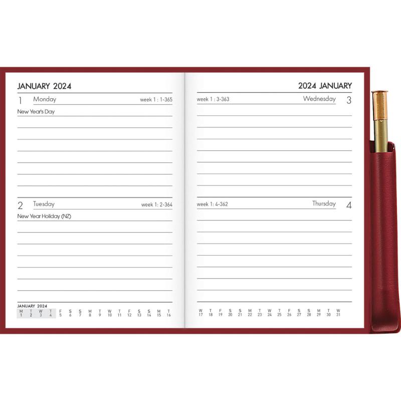 Collins Diary A72PP Red With Pencil Even Year