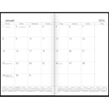 Collins Diary Planner Monthly A4 PVC Cover Black Even Year