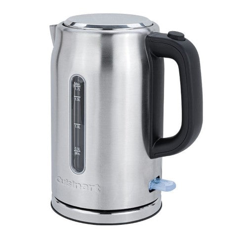 Cuisinart Signature Kettle (1.7L) with stainless steel finish, rapid boil, one-touch lid, and dual water windows for easy use.