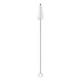 OXO Baster with flat bulb design, sturdy high-heat tube, and included cleaning brush for effortless basting and easy cleaning.