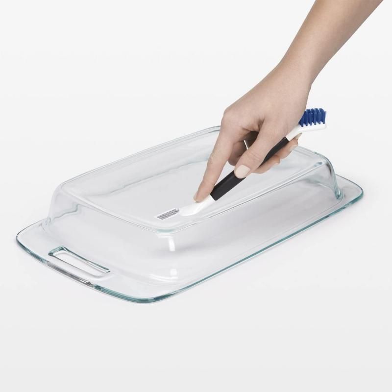 OXO Good Grips Kitchen Appliance Cleaning Set with nylon brushes and scrapers for deep cleaning tight spaces in appliances.