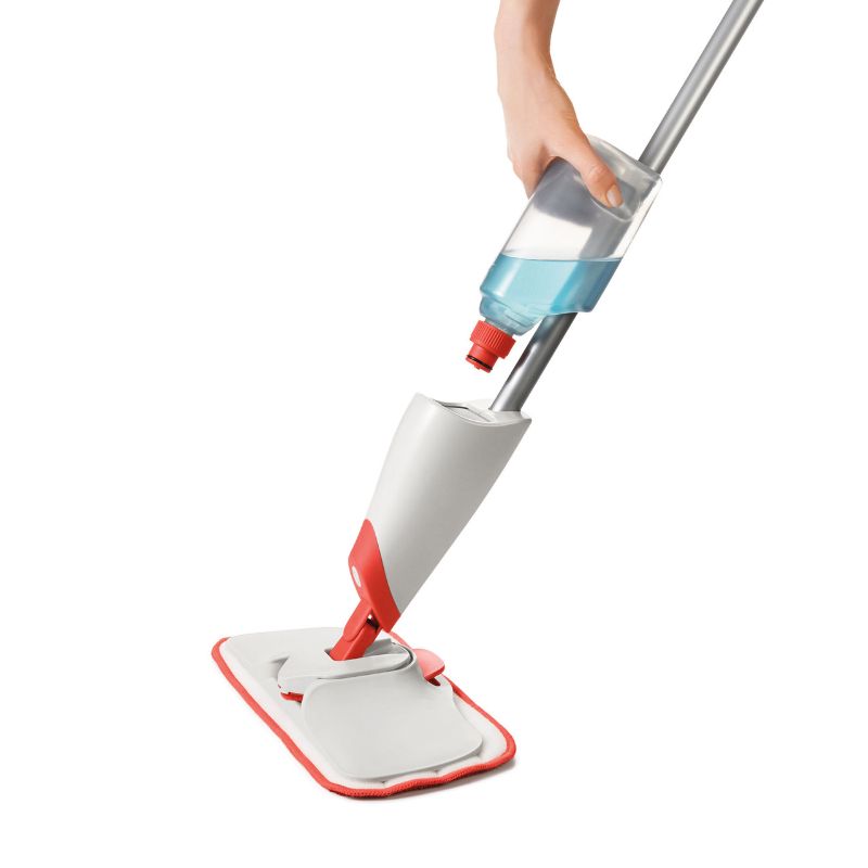 OXO - Microfiber Spray Mop with Slide-Out Scrubber