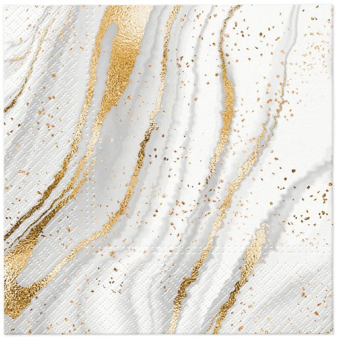 Lunch Napkin - Paw Décor Golden Marble (33cm)
