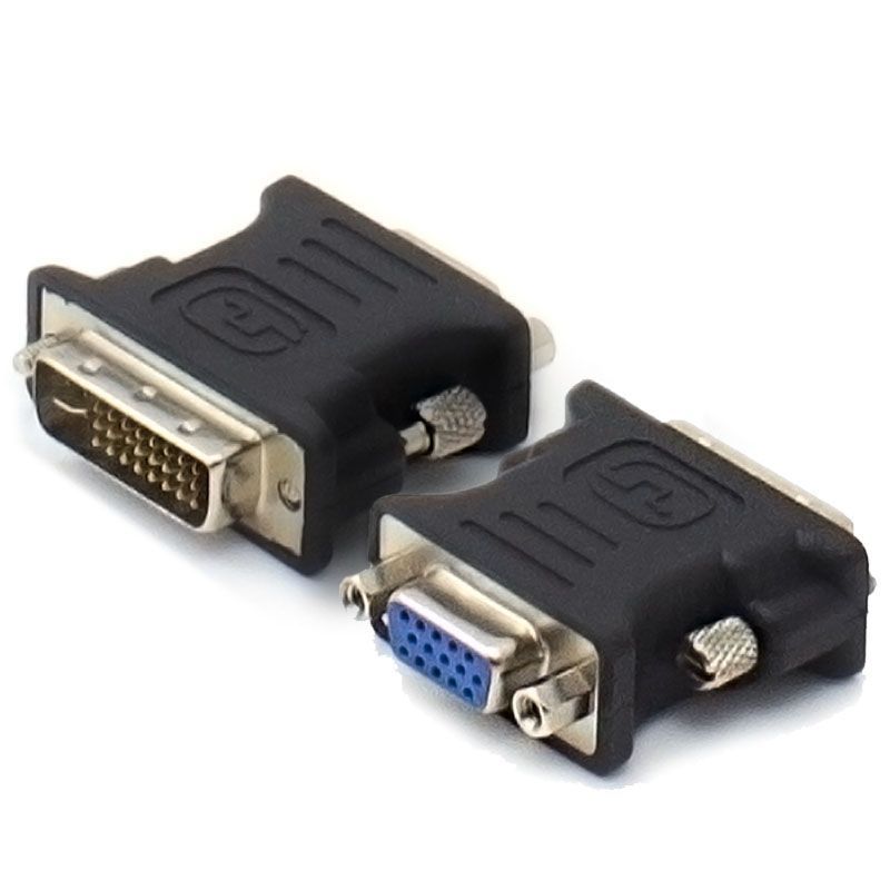 Alogic DVI-I to VGA adapter, male to female, connects DVI devices to VGA displays, supporting resolutions up to 2048 x 1536.