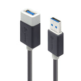 Alogic USB 3.0 Type A extension cable (2m) for high-speed data transfer up to 4.8 Gbps, male to female connection.