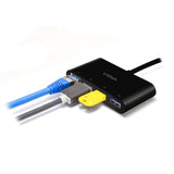 Alogic USB 3.0 hub with 3 ports and Gigabit Ethernet, perfect for high-speed data transfer and stable internet connectivity.