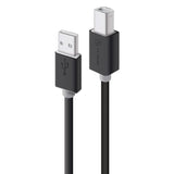 Alogic USB 2.0 Type A to B male cable, ideal for connecting printers and drives with fast data transfer up to 480 Mbps.