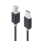 Alogic USB 2.0 Type A to B Male cable for fast, reliable device connections, featuring shielded design for minimal interference.