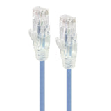 Alogic Blue Ultra Slim Cat6 Network Cable, UTP, 28AWG - Series Alpha - 1m - Comm