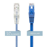 Alogic Blue Ultra Slim Cat6 Network Cable, UTP, 28AWG - Series Alpha - 1m - Comm