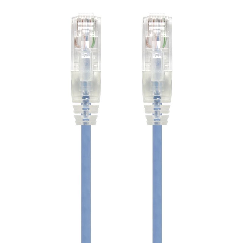 Alogic Blue Ultra Slim Cat6 Network Cable, UTP, 28AWG - Series Alpha - 1m - Comm