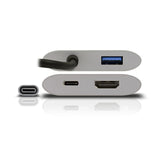 Alogic USB-C MultiPort Adapter with HDMI 4K, 3 USB 3.0 ports, and power delivery for seamless connectivity and charging.