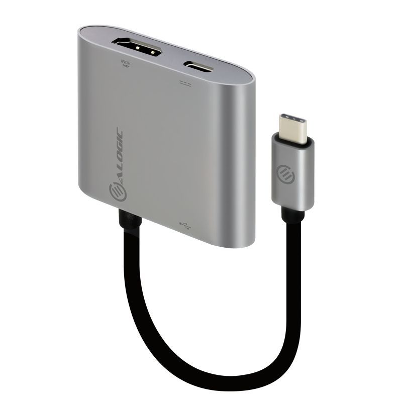 Alogic USB-C MultiPort Adapter with HDMI 4K and three USB 3.0 ports for enhanced connectivity and fast data transfer.